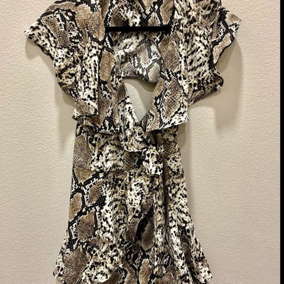Snake Print Romper - Boutique - Picture 2 of 3